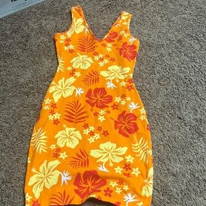 wild fable tropical body con cotton dress
